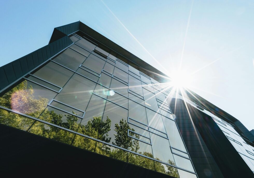 commercial solar control window tinting office building