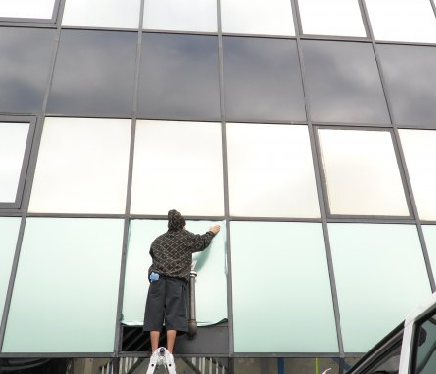 frosted window film application