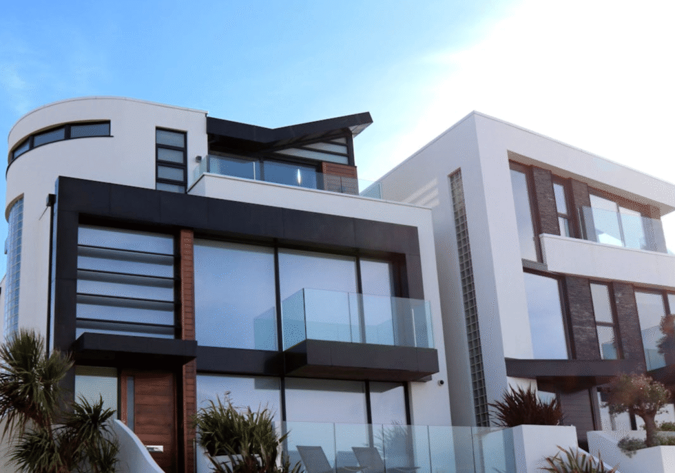 modern house tinted windows